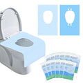 100 Packs Tear-Free Toilet Seat Covers Disposable for Adults and Kids, 16x24 Inch Waterproof Non-Slip Disposable Toilet Seat Cover for Travel, Public Toilet, Outdoors (Individual Package)