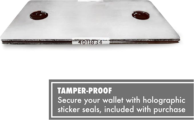ColdTi - Titanium Bitcoin Seed Plates for Ultra-Secure Ethereum and Crypto Seed Phrase Storage (2 Plates w / 1 Scribe & Anti-Tamper Seals) - Premium Seed Phrase Metal.