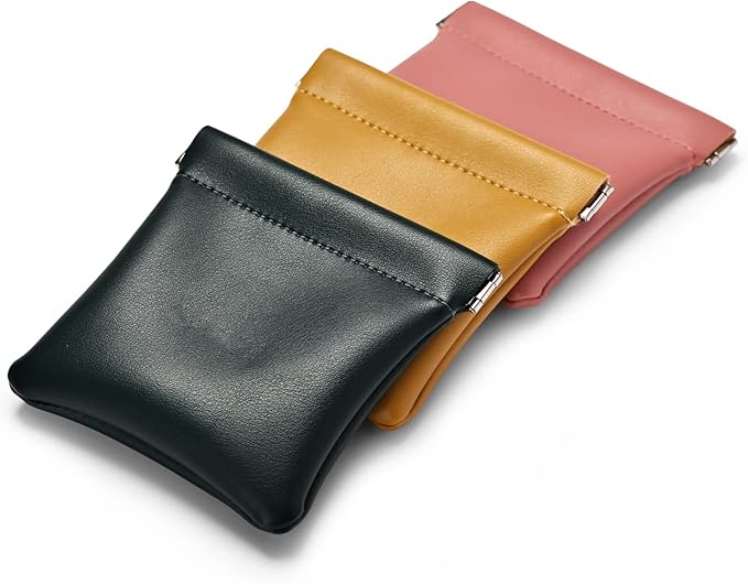 PU Leather Jewelry Travel Bag Leather Jewelry Pouch Christmas,Wedding Party Favor Gift Bag (S, Dark Green)