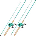 Sougayilang Fishing Rod and Reel Combo, 2-Piece 5-Foot 6-Inch Graphite & Fiberglass Rod, Durable and Strong, Quickset Anti-Reverse Fishing Reel (1Pack/2Pack)