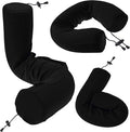 Dot&Dot Twist Memory Foam Travel Pillow for Airplanes - Travel Neck Pillow for Sleeping - Airplane Pillow for Neck Support - Adjustable, Bendable Neck Roll Pillow