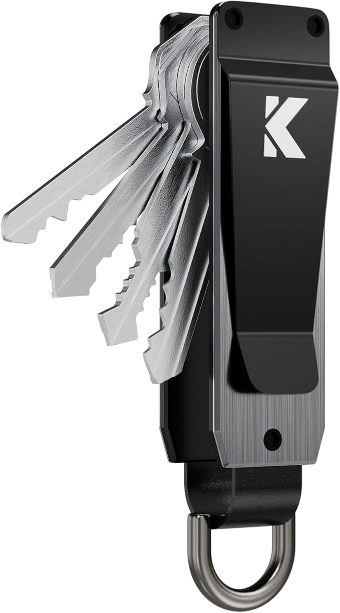 Key Organizer for Men Compact Key Holder Minimalist Key Case Metal Key Chain Key Holder for Keychain Secures 2-5 Keys