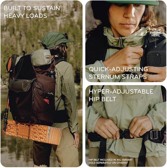 Peak Design Outdoor Backpack 25L, Eclipse, Compact and Lightweight Frameless Daypack, Ultra Cinch Roll-Top Design, Ideal for Day Hikes, Camera Carry and Commuting, Versatile Backpack for Men and Women