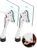 Door Stopper with Adhesive Bracket Stickers, No Drilling or Tools Needed, Available for All Doors, Door Holder, Heavy Door Stop, KickDown Door Stoppers, Bottom of Door by HASHI (White/Bracket 2pack)