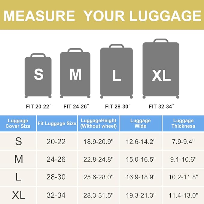ANNA QUEEN Geometric Minimalist Luggage Cover, Suitcase Protector with Modern Abstract Pattern, Stretchable, Washable Travel Cover for 28-30 Inch Luggage