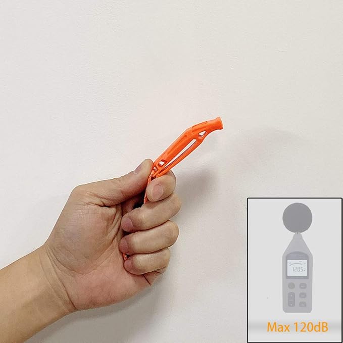 Emergency Safety Whistle with Lanyard, Loud Pea-Less Survival Whistles for Boating Kayaking Life Vest Paddle Board Rescue Signaling.
