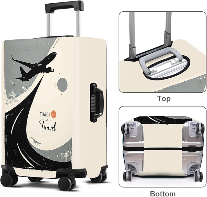 Travel Luggage Cover Washable Suitcase Protector Anti-Scratch,Stretchable Fit for 20-34Inch Luggage Durable Travel Bag Cover with Zipper Closure (S(20-22inch suitcase))