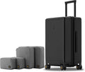 LEVEL8 Elegance Carry-on Suitcase, 20 Inch Carry on Luggage, Hardside Large Suitcases with Wheels, Tavel Bag with Tsa Lock, Black