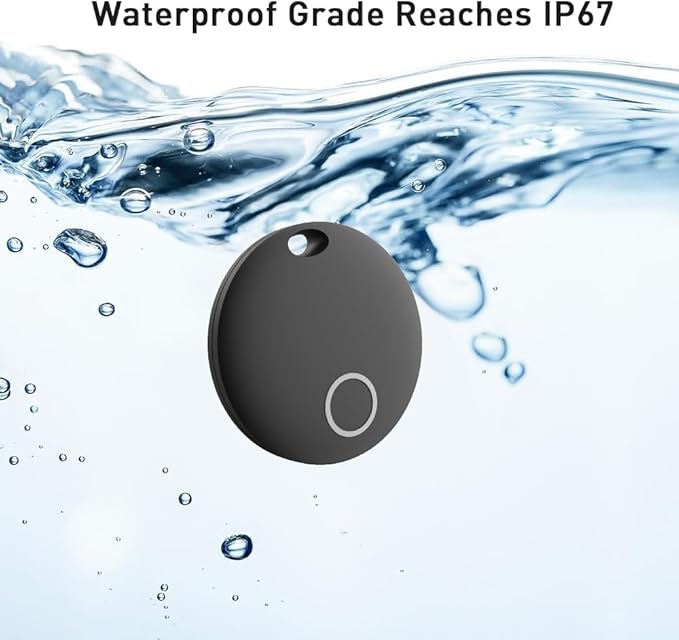 Air Tracker Tags-2 Pack [Apple MFi Certified] (iOS Only), Smart Bluetooth Tracker, Compatible with Apple Find My, Item Locator for Keys, Luggage, Wallet, Suitcase, Bags, IP67 Waterproof