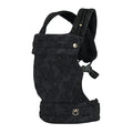 NEST BLANCHE Baby Carrier – Soft Cotton Linen Blend with Magnolia Jacquard Design, Adjustable and Ergonomic for Newborns and Toddlers (Ebony)