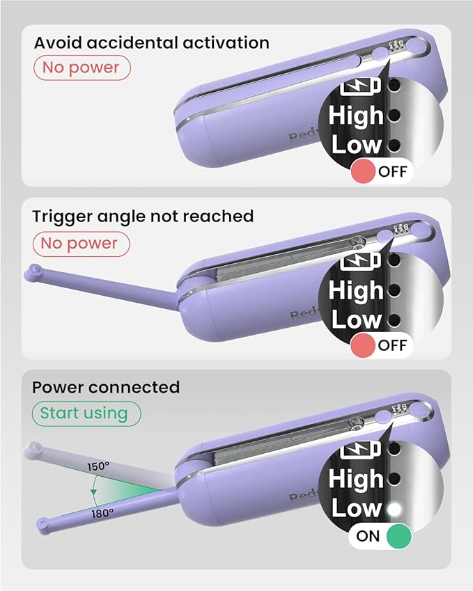 Electric Portable Bidet for Travel, Rechargeable USB-C Handheld High Pressure Sprayer, Camping 6.8oz Smart Foldable Water Storage, 2000mAh Battery Long Life, Personal Cleaner for Men & Women (Purple)