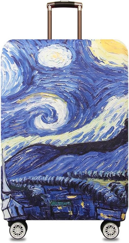MosaiRudo Thicker Luggage Cover Elastic Suitcase Cover Protector Fits 18-32 Inch Suitcase Travel Accessories (Starry Sky, M)