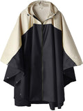 SaphiRose Unisex Rain Poncho Hooded Waterproof Raincoat for Adults Women