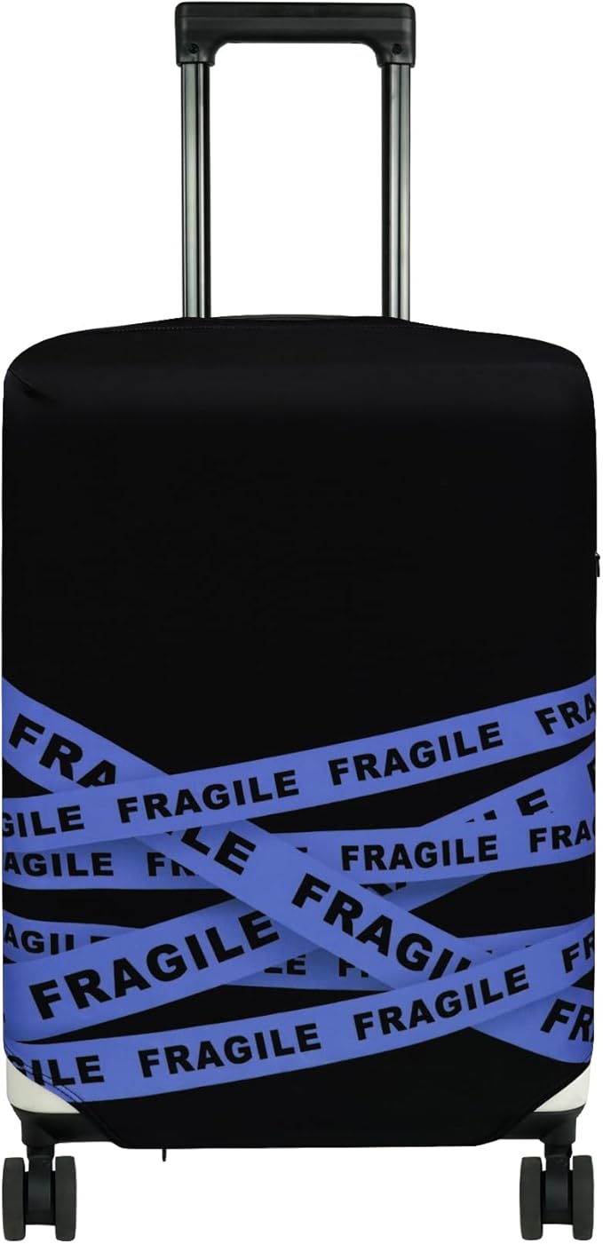 HYPER VENTURE Washable Luggage Cover - Fashion Suitcase Protector Fits 18-22 Inch Luggage (Fragile, S)