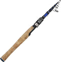 EOW XPEDITE PRO Portable Telescopic Casting and Spinning Fishing Rods, 24T Carbon Blanks & Solid Carbon Tip, Cork Handle, Travel Rod, Short Collapsible Rods