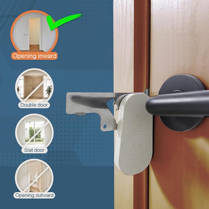 CGPLUS Security Door Stopper SEDOLI for Safe Stay, Home, Travel (Mute)