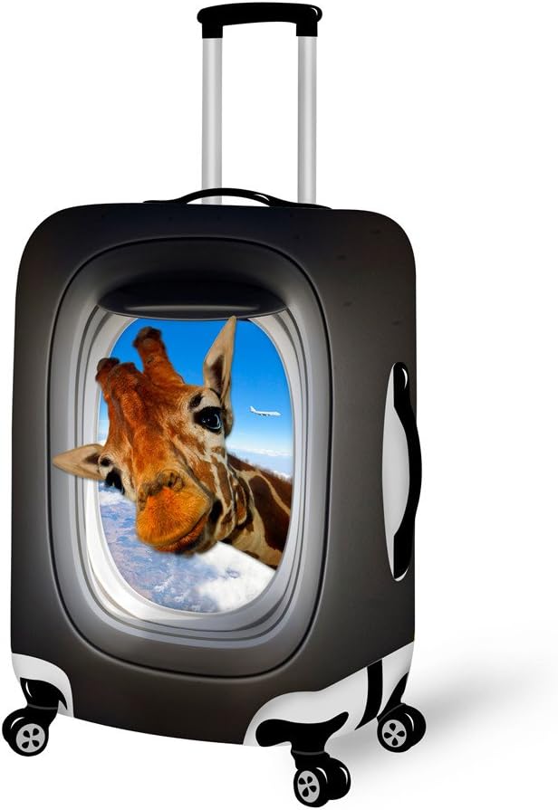 Giraffe Funny Travel Luggage Cover Anti-scratch Dust-Proof Baggage Suitcase Protector Fits 30-32 Inch Luggage