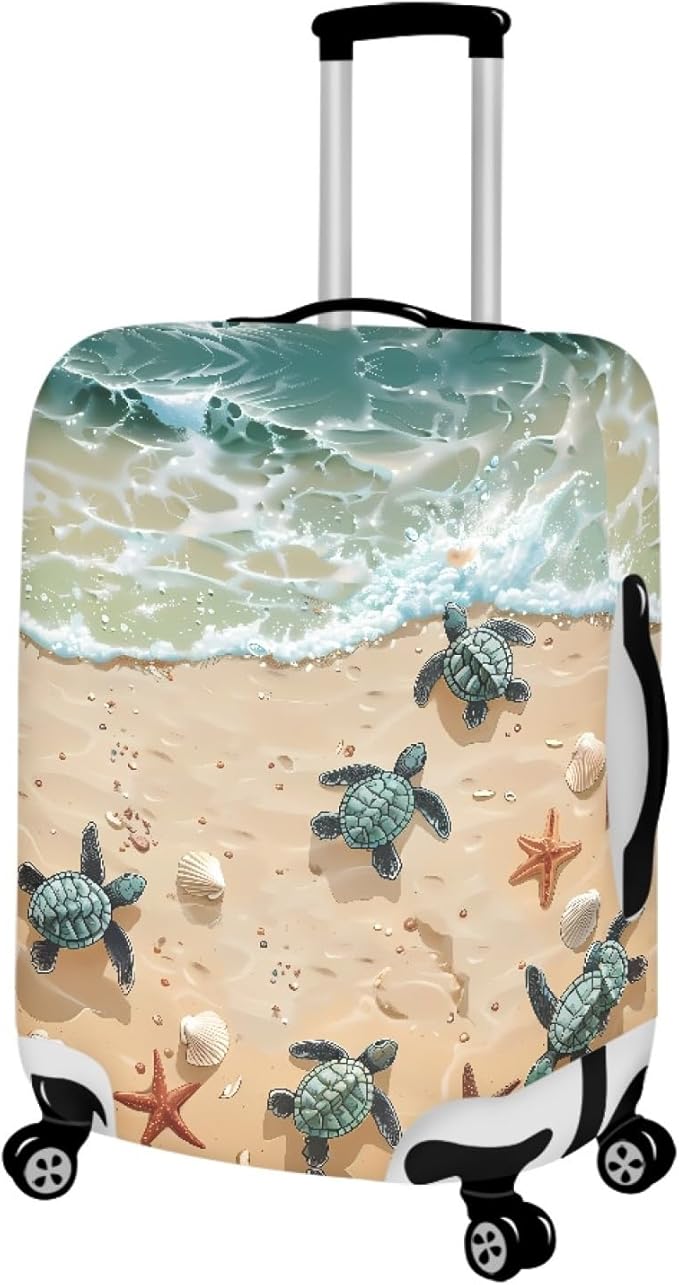Sea Turtles Luggage Cover Anti-scratch Dustproof Suitvase Protector Fits 18-21 Inch