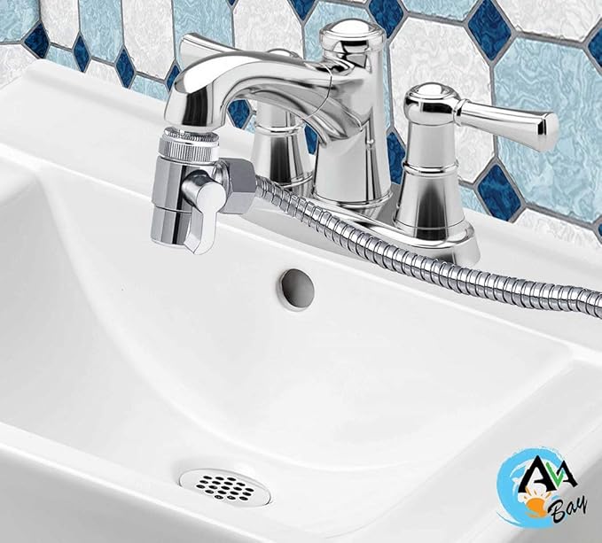 AVAbay® Sink Faucet Handheld Bidet Sprayer for Toilet I Bidet Attachment for Warm & Cold Water I Long 80" Hose Perfect for Feminine Hygiene, Cloth Diaper, Bathroom Toilet Cleaning