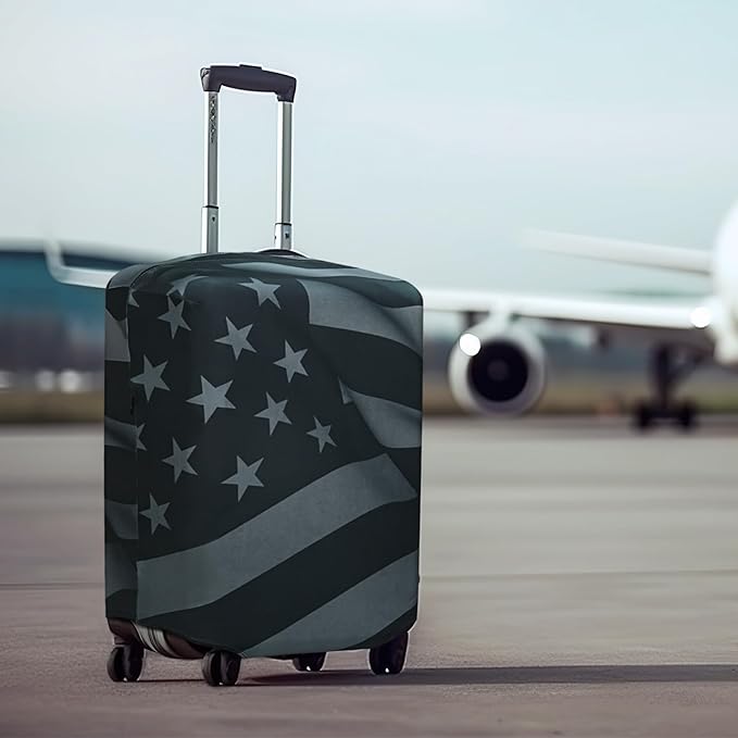 Explore Land Travel Luggage Cover Suitcase Protector Fits 18-22 Inch Case (Flag, S)