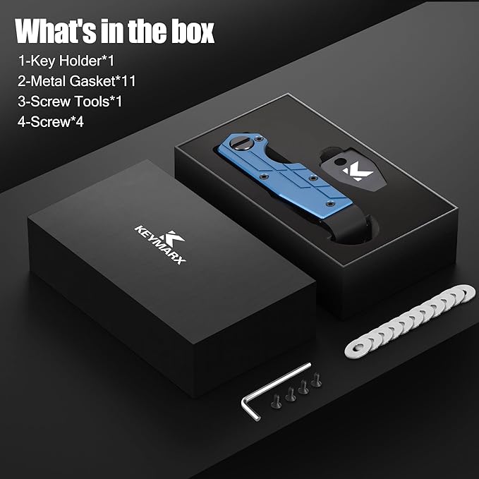 Key Organizer for Men Compact Key Holder Minimalist Key Case Metal Key Chain Key Holder for Keychain Secures 2-5 Keys