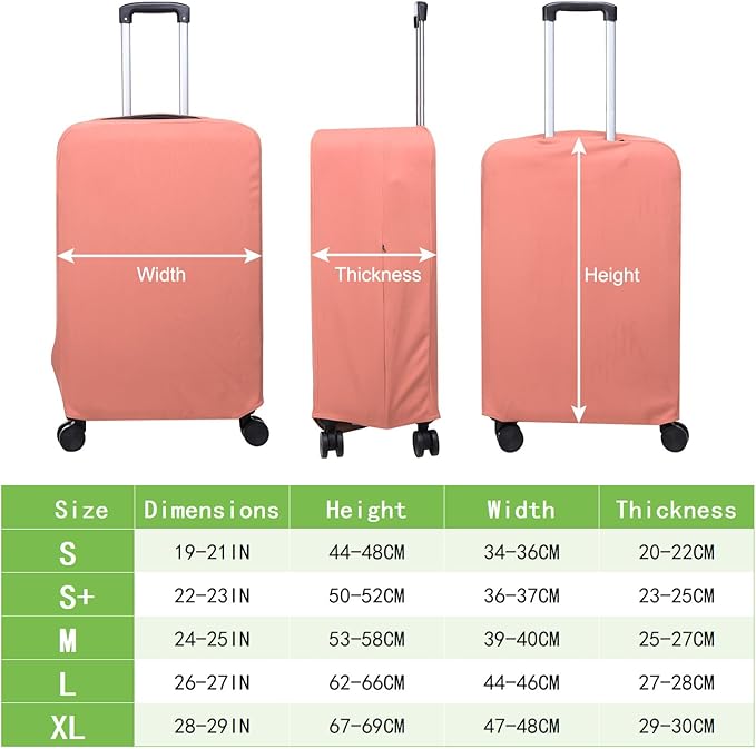 PATIKIL Luggage Cover, Suitcases Covers Elastic Carry on Cover Protector Washable Scratch-Resistant Fits 26-27 Inch Luggage for Travel Business Trips, Pink
