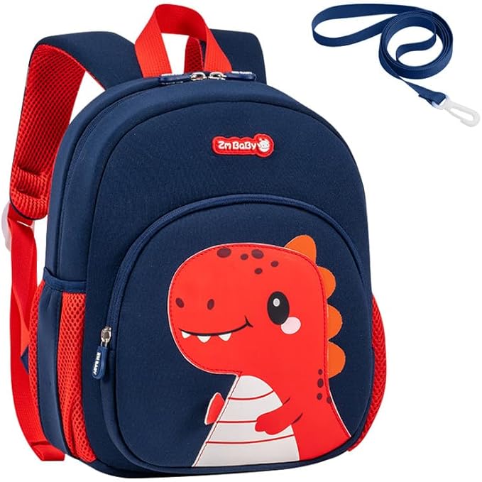 Padgene Toddler Backpacks Kids Preschool Backpack Waterproof Neoprene Animal Schoolbag Lunch backpack 3D Cartoon Mini Travel Bag for Boys Girls Ages 3-5