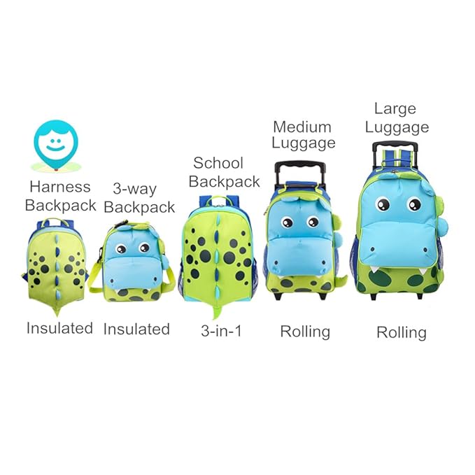 yodo Kids Insulated Toddler Backpack with Leash Safety Harness Lunch Bag