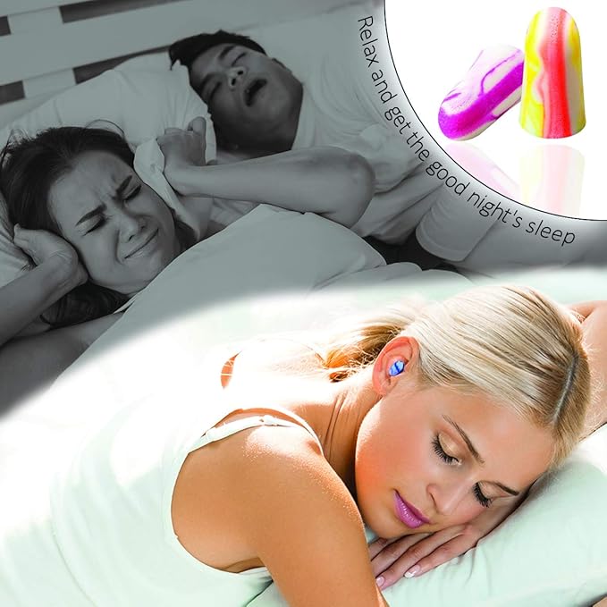 MOLDEX Soft Foam Ear Plugs - 33dB Highest NRR Made in USA (Multicolor, 60 Pair)