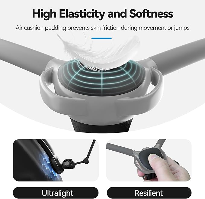 TELESIN Neck Mount SE 2.0 with Air Cushion, Adjustable Chest Strap and Neck Mount for Hands-Free POV Vlogging, for GoPro Hero 13/12/11/10/9, insta 360 X5/X4/X3/Ace Pro 2, Action 3/4/5 Pro, AKASO, etc.