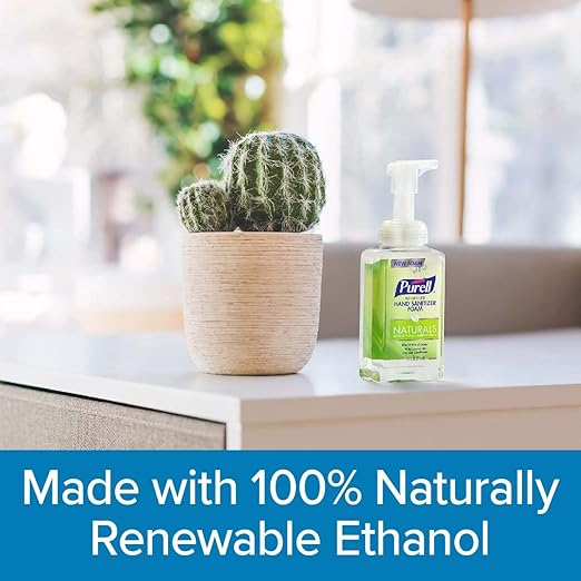 Purell Advanced Hand Sanitizer Naturals Foam with Plant-Based Ethanol, 10 fl oz Foam Pump Bottle (Pack of 3), 3001-06-EC