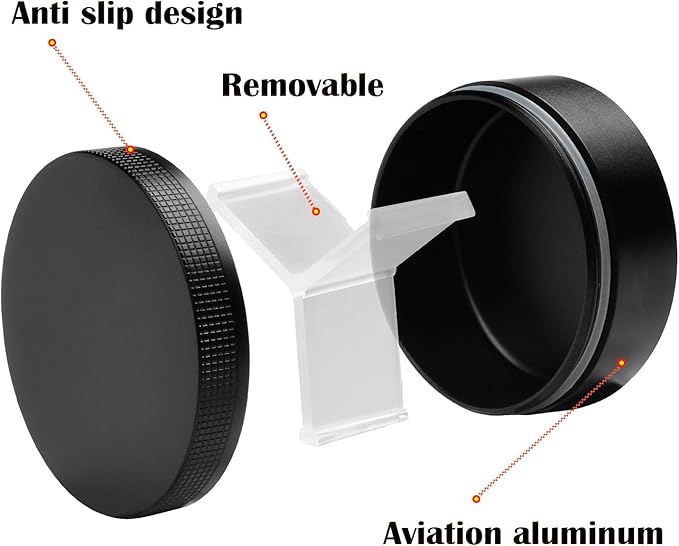 Small Pill Case 3 Compartments, Metal Round Portable Pill Box, Waterproof Travel Pill Organizer, Pocket Purse Medicine Vitamin Holder EDC Container (Black with Eye)
