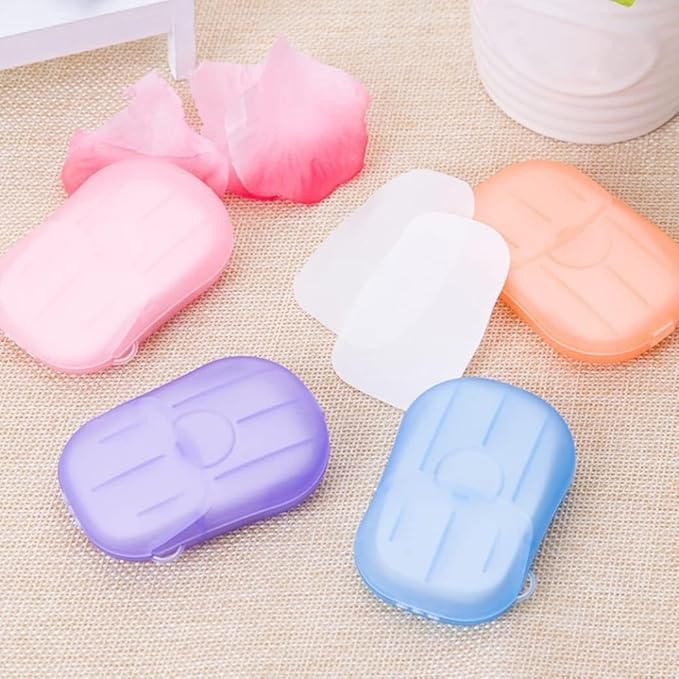 5 Boxes 500 Sheets Disposable Soap Paper Hand Cleaner Fragrance Mini Color Soap Paper for School Indoor, Outdoor, Travel, Camping Hiking Soap Shampoo Biodegradable Hand Washing Sheets for
