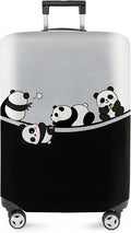 ANNA QUEEN Panda Family Luggage Cover, Cute Panda Design Suitcase Protector, Stretchable Washable Travel Sleeve for 24-26 Inch Luggage
