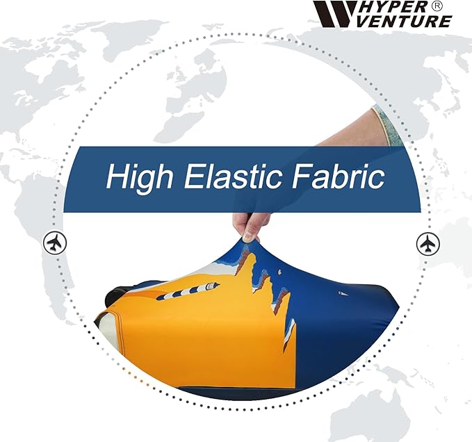 HYPER VENTURE Washable Luggage Cover - Fashion Suitcase Protector Fits 27-30 Inch Luggage (Lighthouse, L)