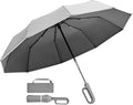 TradMall Travel Umbrella, 280T Fabric Windproof Automatic Portable Compact Folding Umbrellas for Rain with Reflective Stripe for Women and Men