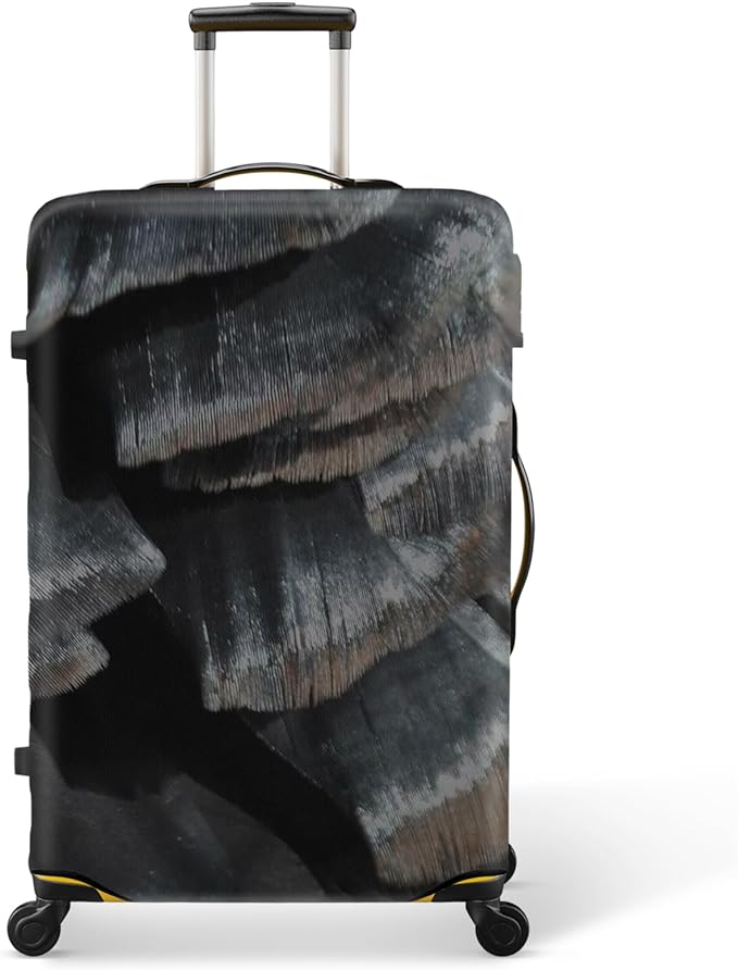 24 Inch PVC Luggage Protector Covers for TSA Approved Clear Suitcase Cover Protector Transparent Luggage Protective Cover Set (Painting, Suitable for 23"-24")