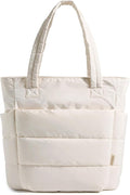 BAGSMART Tote Bag for Women, Lightweight Puffy Tote Bag with Compartments Shoulder Bag Handbag for Travel, Work, Gym,