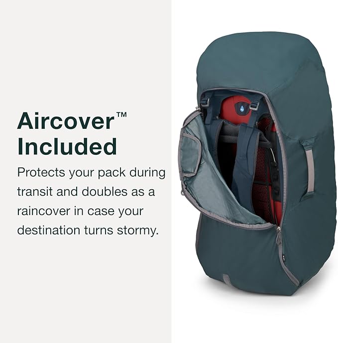 Osprey Farpoint Trek 75L Men's Travel Backpack, Muted Space Blue