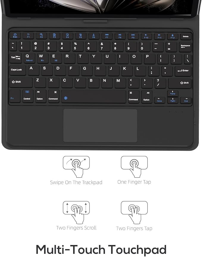 Tablet 10 Inch Android Tablets | with 10GB RAM + 64GB ROM (1TB Expand) | Octa-Core | 1280x800 IPS HD Touchscreen | Dual Camera | 6000mAh. Tablet with Keyboard (Black)