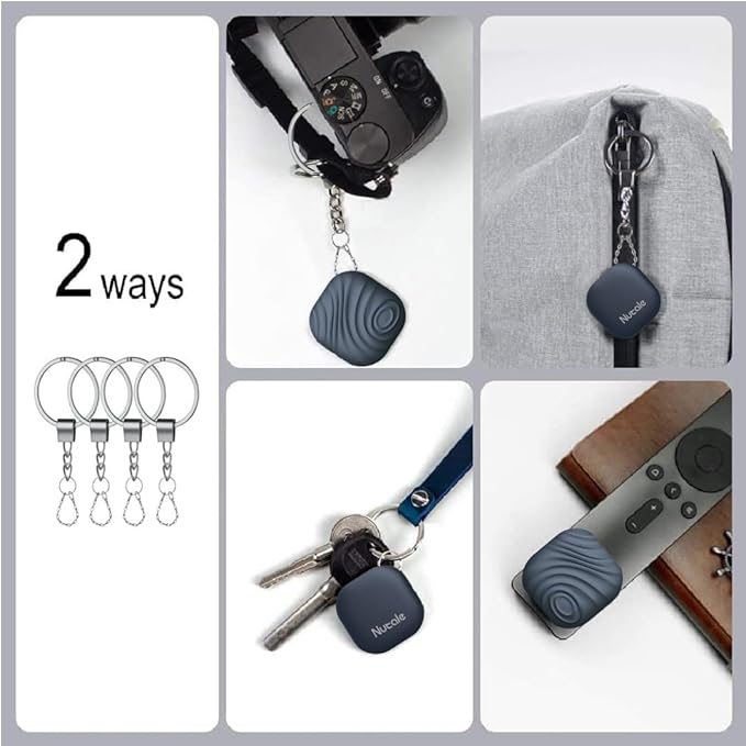 Findhting Key Finder - Bluetooth Tracker Item Locator with Key Chain for Keys Pet Wallets or Backpacks and Tablets (Dark Blue)