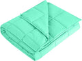 L'AGRATY Weighted Blanket - 60"x80" 15lbs Cooling Breathable Heavy Blanket Microfiber Material with Glass Beads Big Blanket for Adult All-Season Summer Fall Winter Soft Thick Comfort Blanket