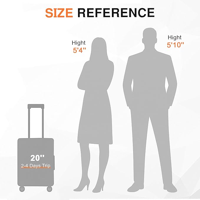Carry On Luggage 22x14x9 Airline Approved Aluminum Frame, 20 Inch Hard Shell Carry On Luggage, Suitcase Carry-on Zipperless Luggage, TSA Approved (Grey)