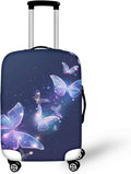 Travel Luggage Cover Anti-scratch Baggage Suitcase Protector Fits 30-32 Inch Luggage, Purple Crystal Butterfly