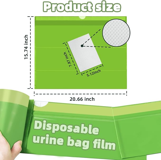 W&Y 50 Pack Commode Liners with Super Absorbent Pads, Universal Fit All Standard Toilet Chair Bucket，Vanilla-Scented Portable Sanitary Bag for Adult Toilets and Camping Toilets（50 Bags+50Pads）