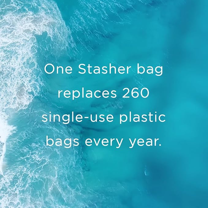 Stasher Premium Silicone Reusable Food Storage Pocket Bag, Aqua, Microwave, Sous Vide, Dishwasher, Oven and Freezer Safe, BPA Free, Leak-free, Eco-friendly, 4 Oz (Pack of 2)