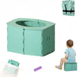 Travel Potty,Portable Potty Seat Foldable Travel Training Toilet Seat,Foldable Toilet for Outdoor Camping (Green)