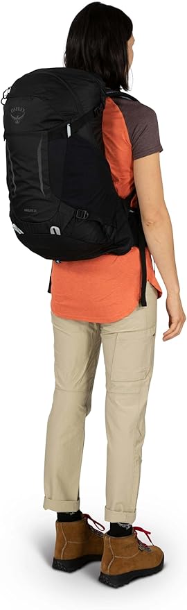Osprey Hikelite 28L Unisex Hiking Backpack, Black, S/M