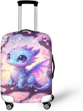Dragon Suitcase Cover Travel Luggage Protector Washable Elastic Suitcase Covers Anti-Scratch Zip Closure Lugagge Covers for Suitcase Cherry Blossom Luggage Cover Fits 26-29 Inch, L