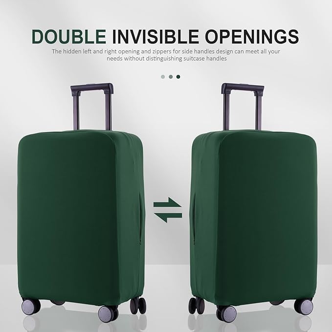 Travel Luggage Cover Suitcase Protector Scratch-Resistant Fit 19-31 Inch Suitcase, Not Included Suitcase (Avocado Green, M(24-25 inch))